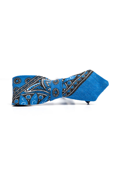 Blue Bandana Bowtie