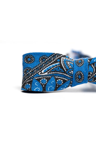 Blue Bandana Bowtie