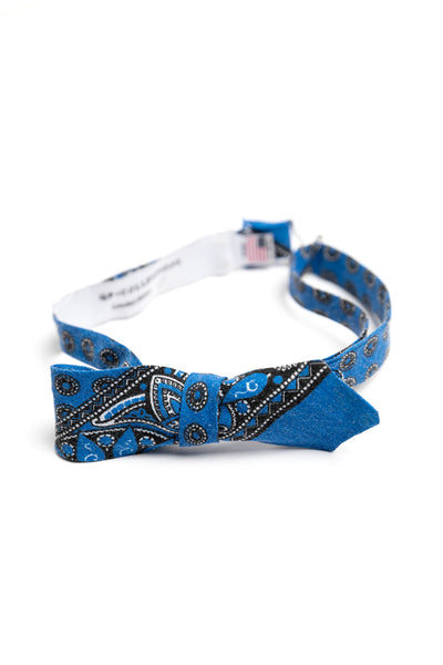 Blue Bandana Bowtie