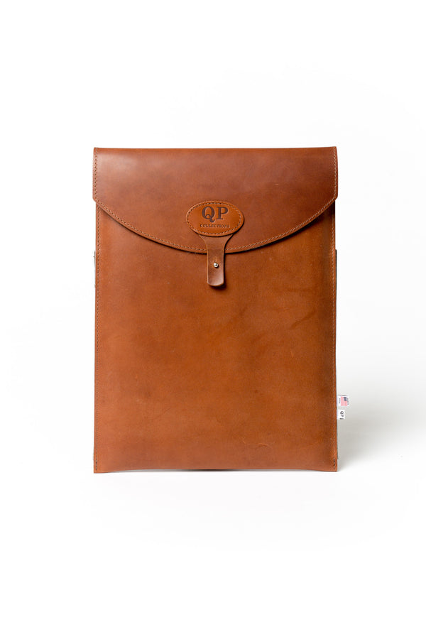 15" Laptop Case - Tan and Green - Monogram