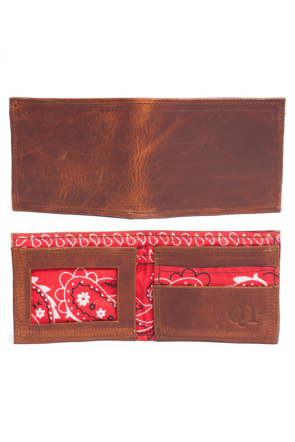 Men's Wallet - Walnut Bandanna