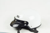 Vintage Half Shell Motorcycle Helmet - White